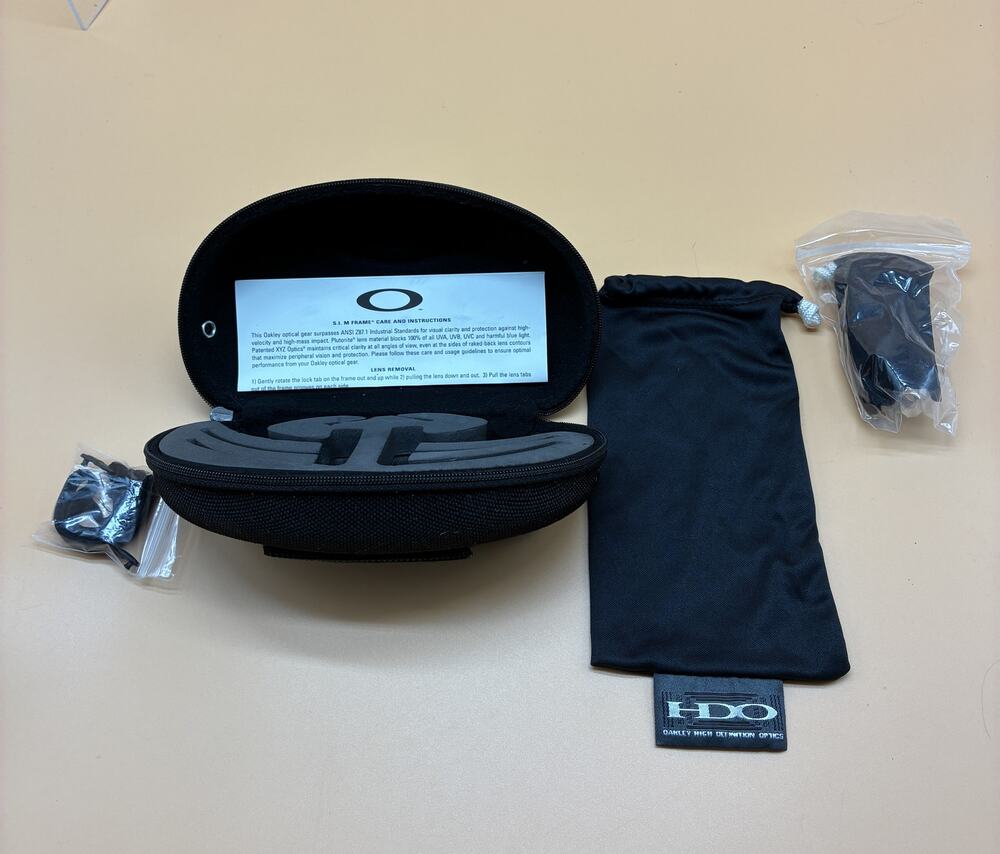 Oakley Hard Shell Zippered Sunglasses Case w/ Cleaning Kit & Strap (No Glasses)
